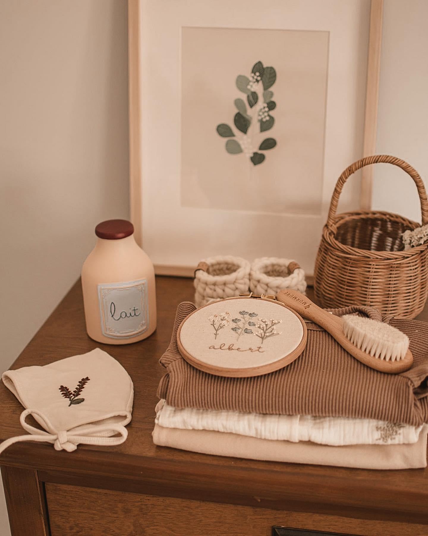 Wooden baby hairbrush